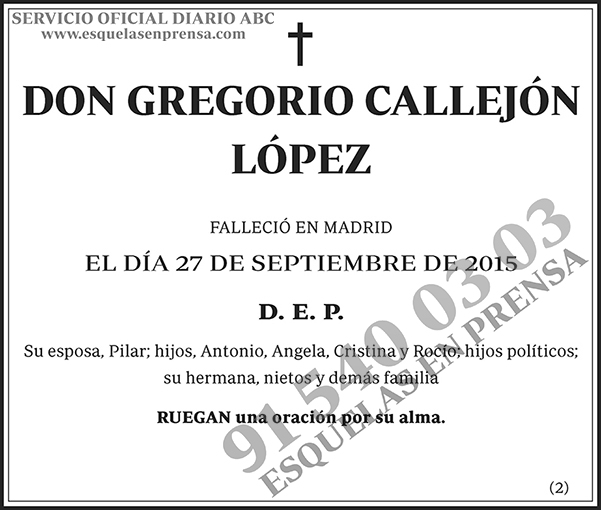 Gregorio Callejón López